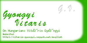 gyongyi vitaris business card